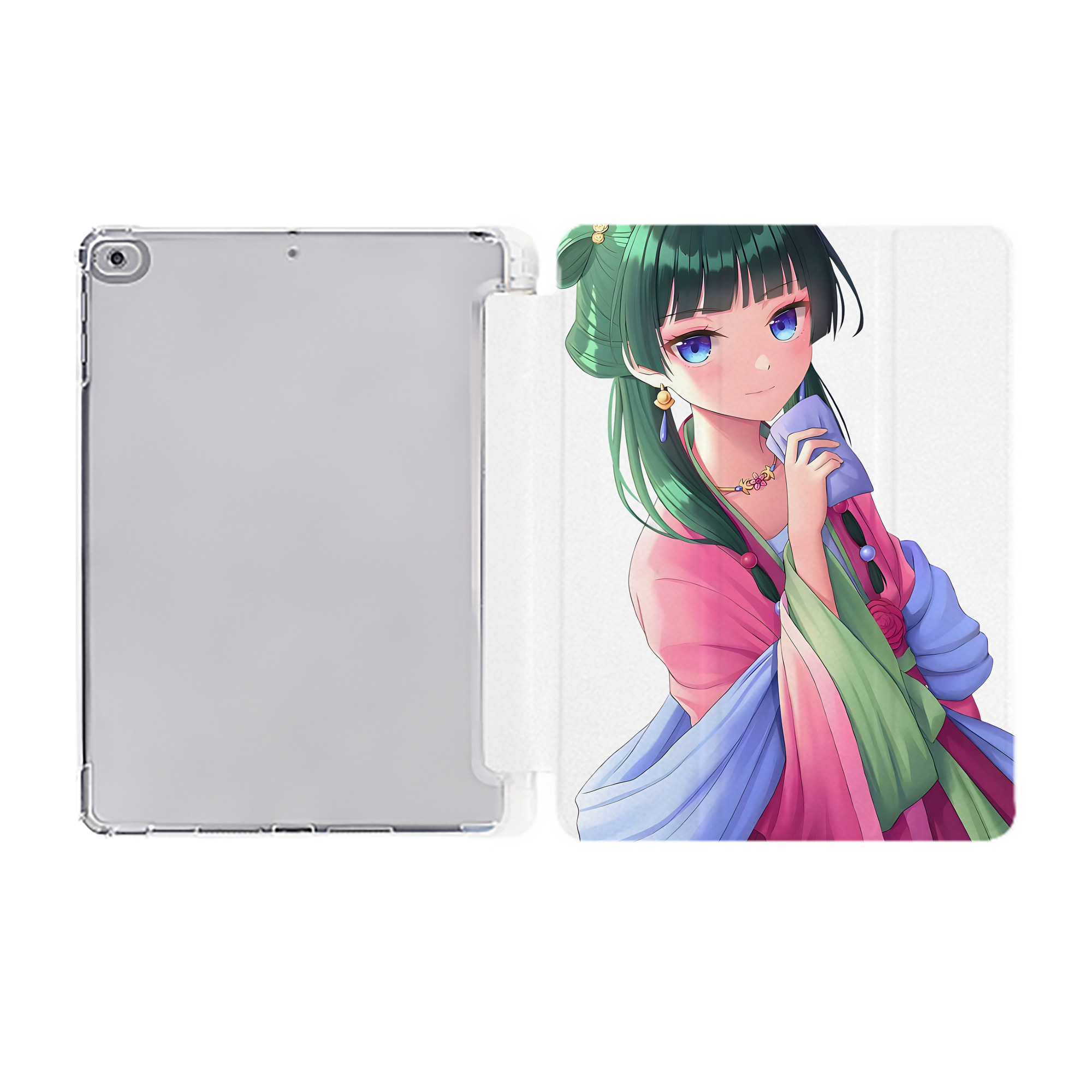 （画像用） 薬屋のひとりごと The Apothecary Diaries IPad ケース ペン収納付き 三つ折りスタンド PUレザー×シリコン 対応機種9.5/10.5/10.9インチ